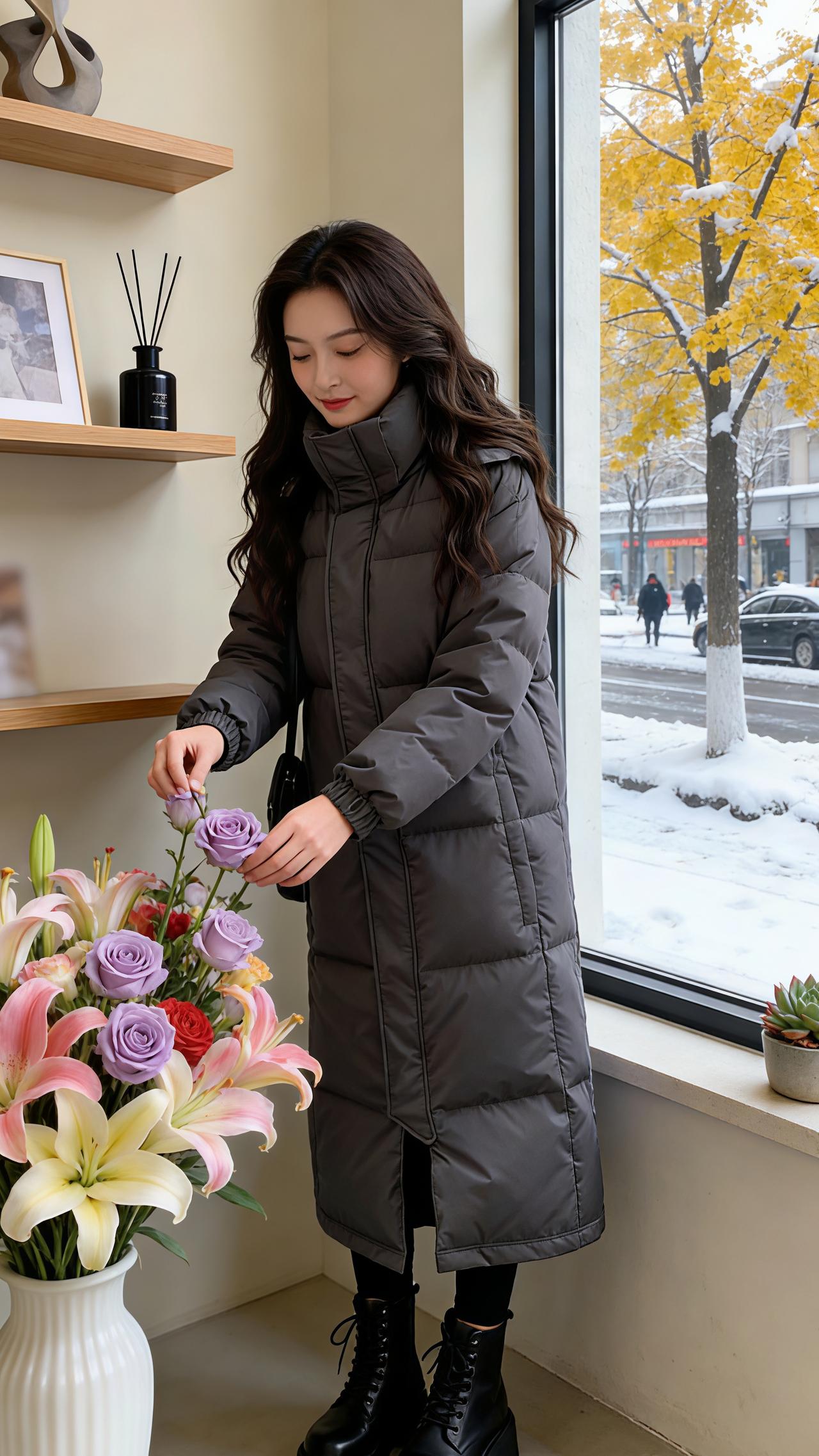 长款羽绒服 穿搭 羽绒服穿搭 冬季搭配 这也太好看了