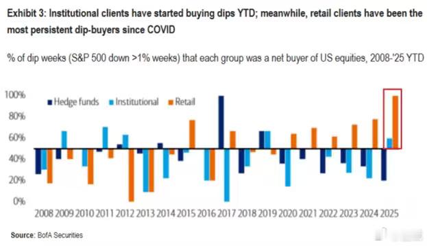 转：专业投资者越来越多地成为逢低买入者：机构投资者在今年标准普尔 500 指数下