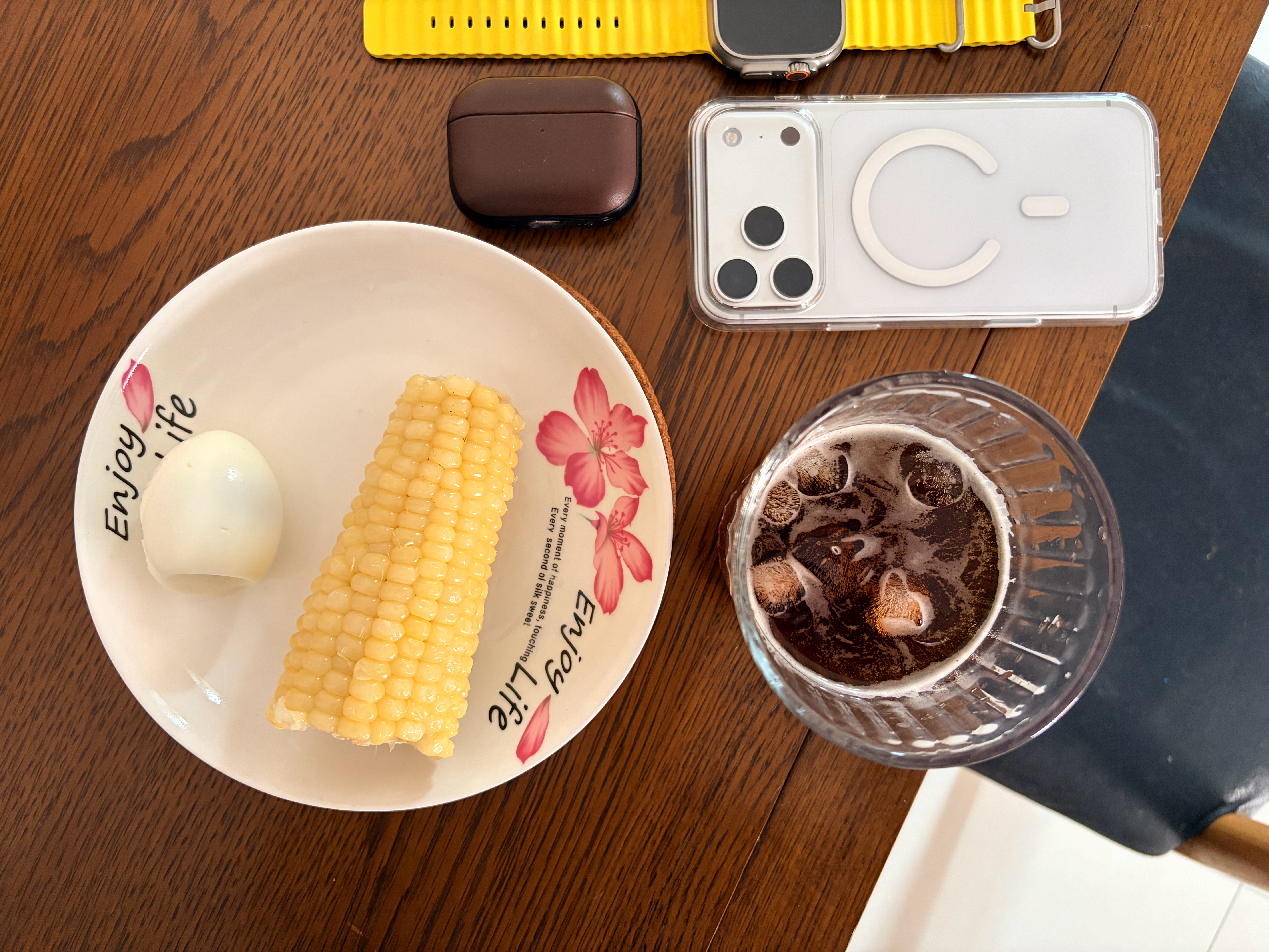 🌽🥚🧊☕️