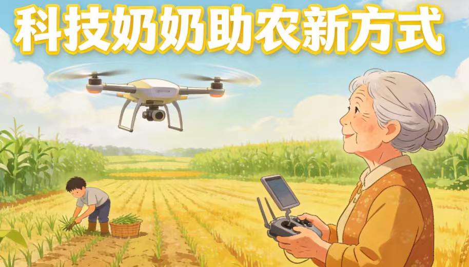 82岁奶奶开无人机帮孙子种地：“这一点点小事，轻巧！”
> 科技改变农业，更颠覆