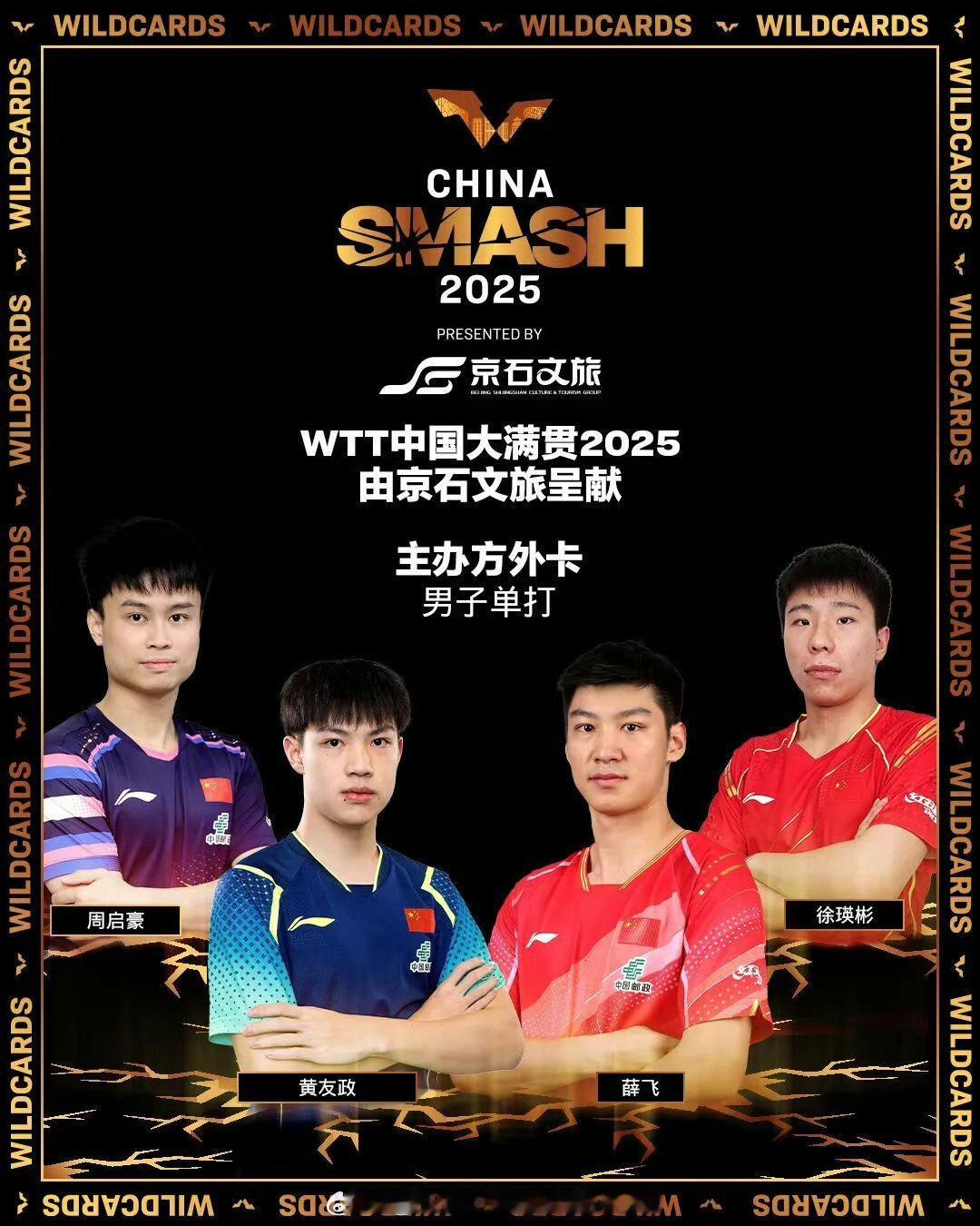 📢2025中国大满贯国乒全名单 📍【2025WTT中国大满贯】名单🏓男单正