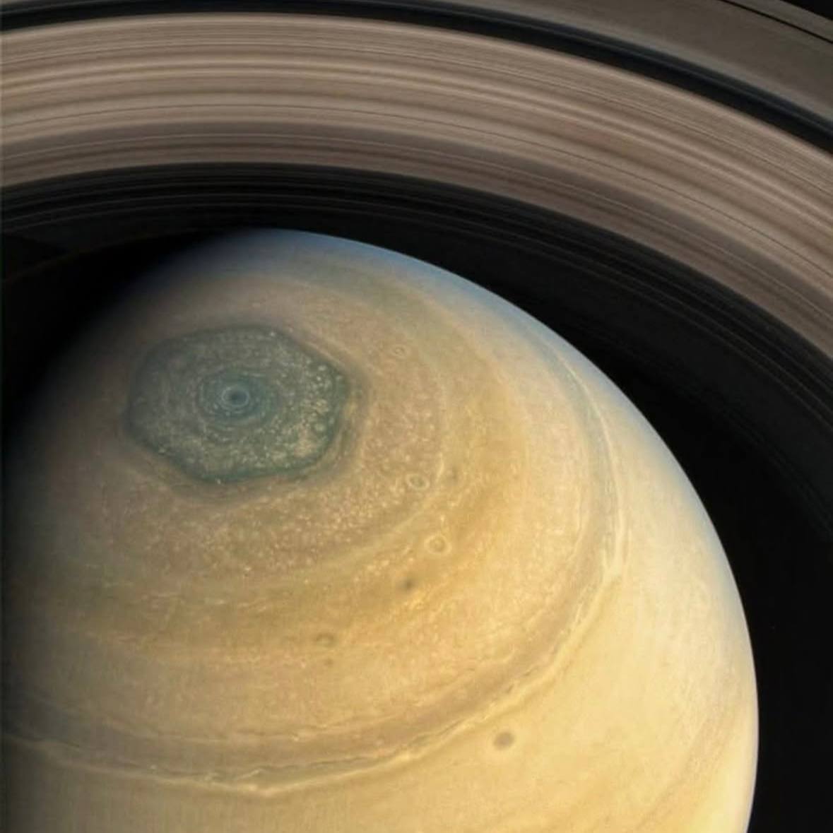土星的六边形风暴 ​​​