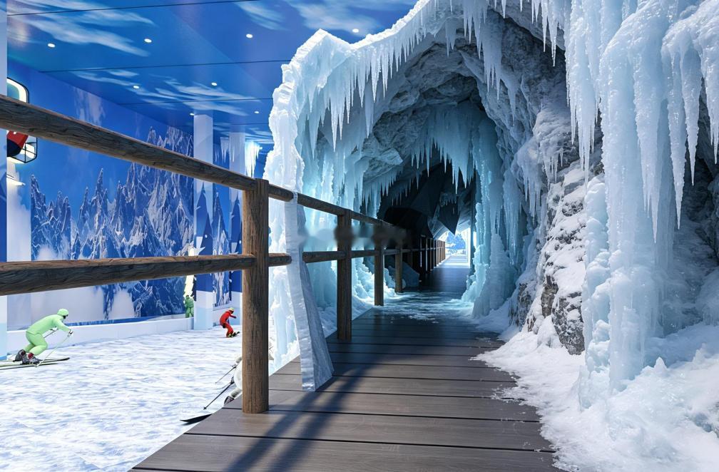 闽江北CBD的大型室内滑雪场原来是1万平米啊 期待值拉满 