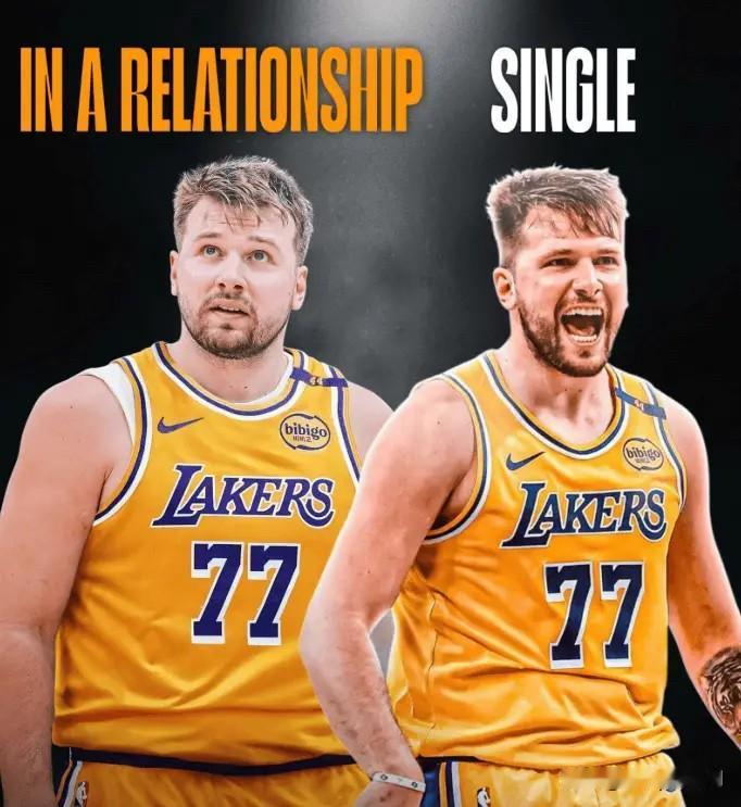 美媒晒出P图照调侃：谈恋爱的是胖东契奇，单身的是瘦东契奇。

此前湖人战胜掘金的