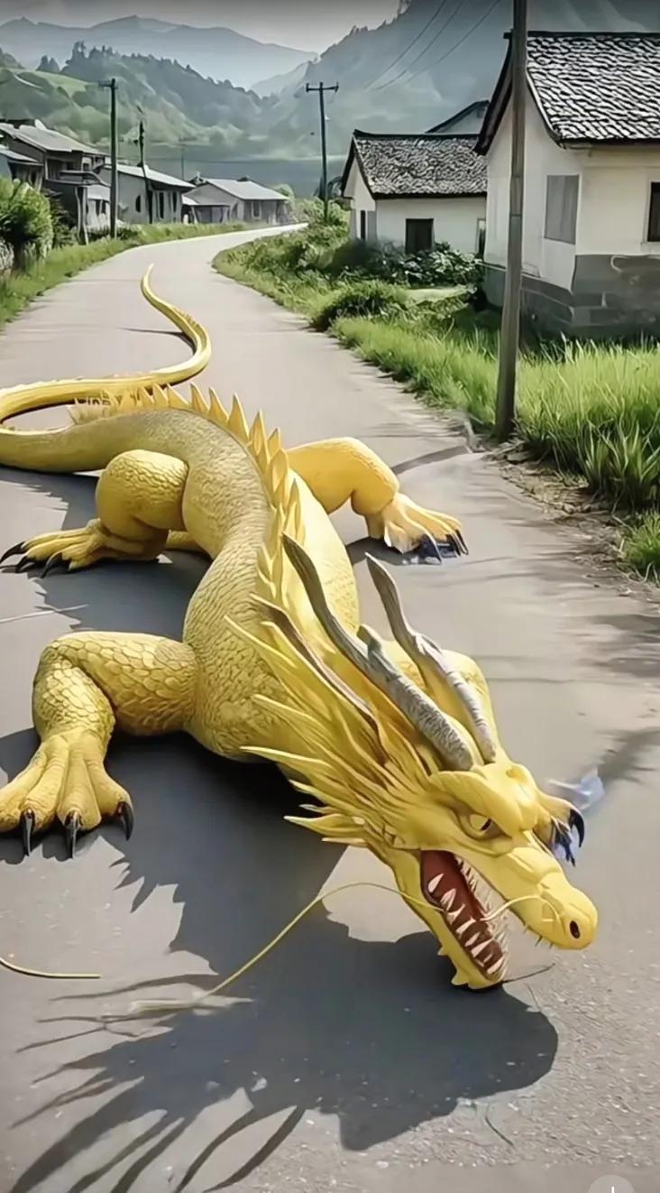 黄龙卧路，祥瑞之兆。龙重现世间 与龙共舞，