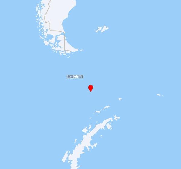 【美国地质勘探局】发布，2025-10-21 08:34:33 在 德雷克海峡（