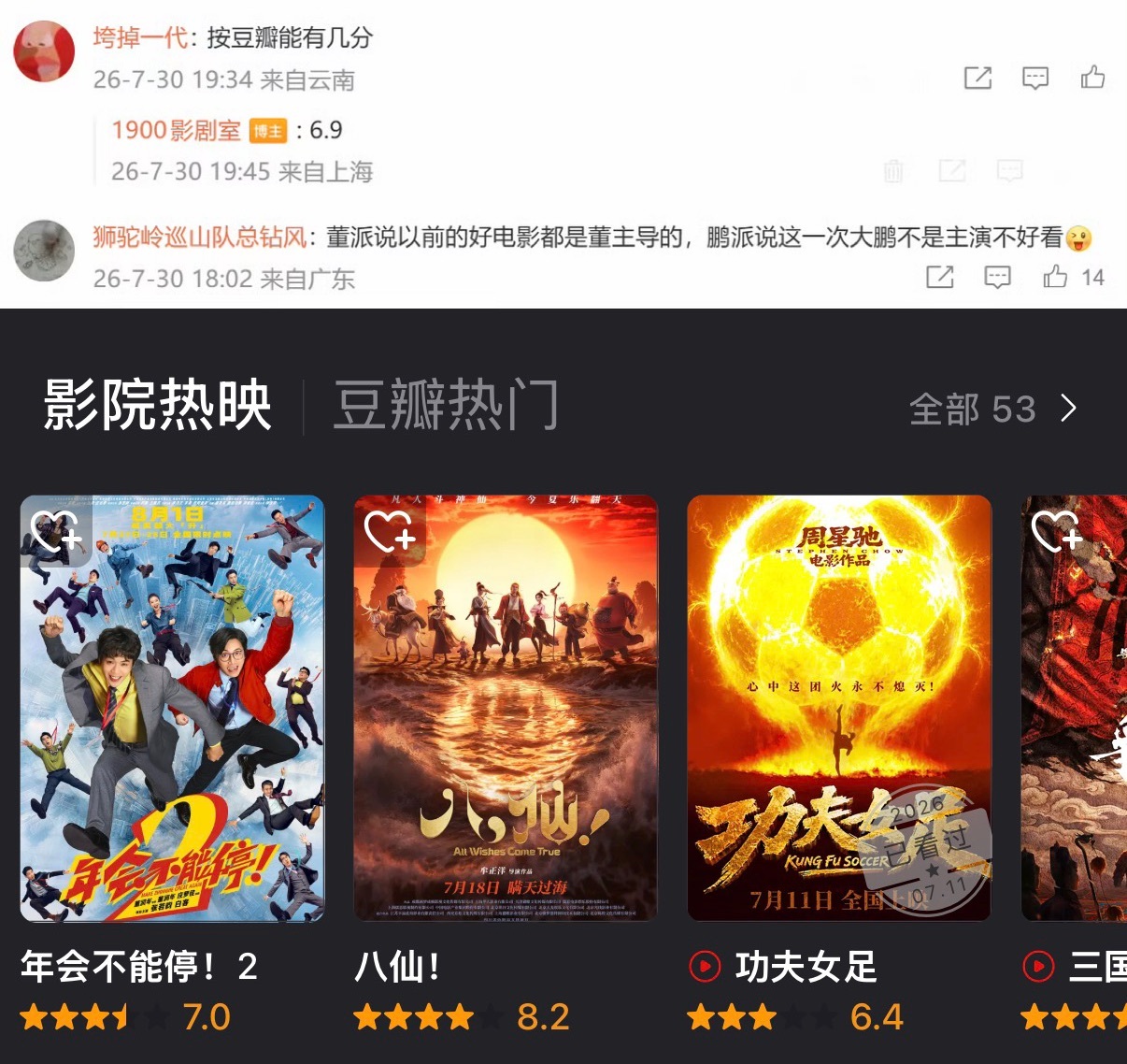 依旧估分的神啊 建议以后片方请我先去内部看个片给你们个心理预期 