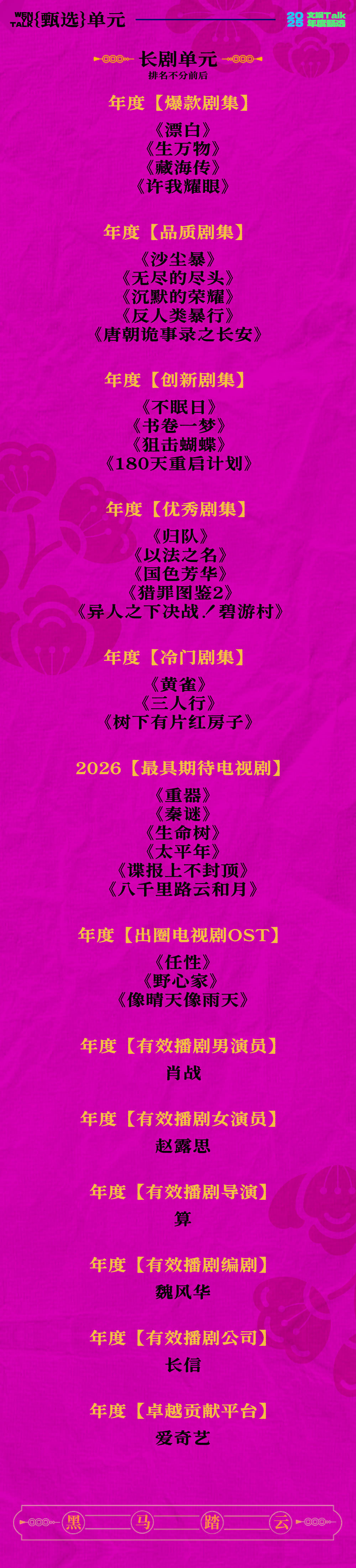 影视综神级OST文娱talk2025年度甄选 趁机为kk家2025年度甄选打ca