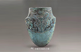 是时候去趟博物馆了文物代言人藏品欣赏每天认识一件文物牛首纹铜钺---西周，长16