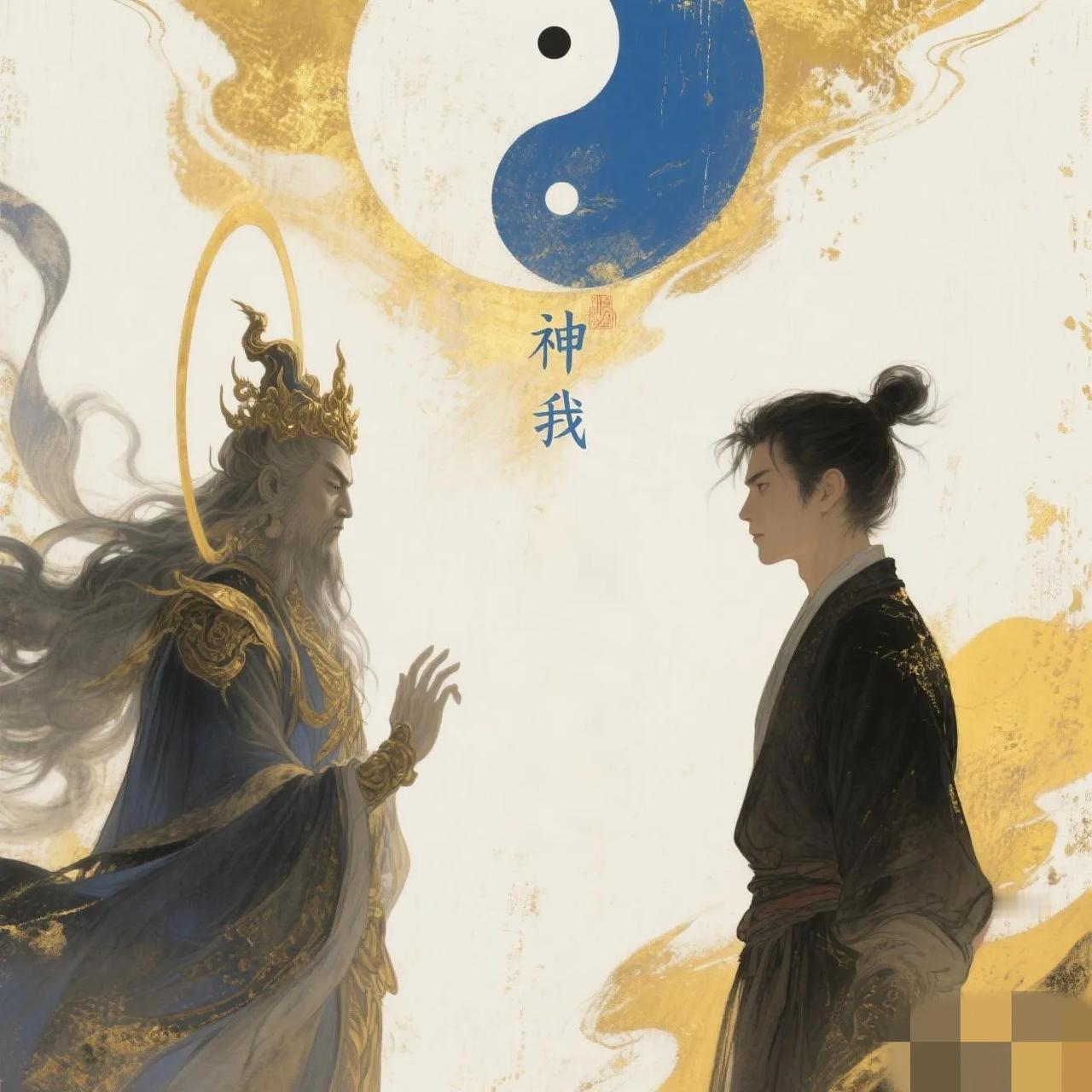 《神我两相望，谁人可奈何》
 
昔者神造我形，赋我以灵，如陶钧之转坯，似丹青之点