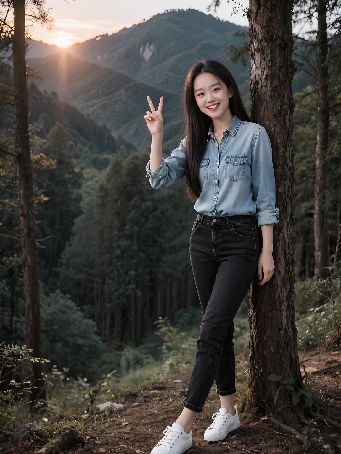 AI山林清新写真 抖音ai创作