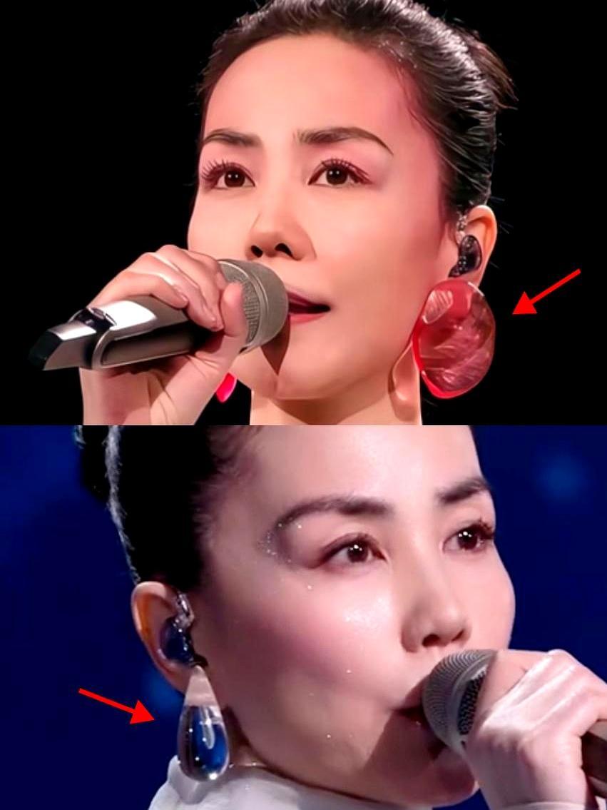 3000块的耳环，竟被全网喊成洗衣凝珠。
 
王菲一开嗓，全网的注意力却被她的耳