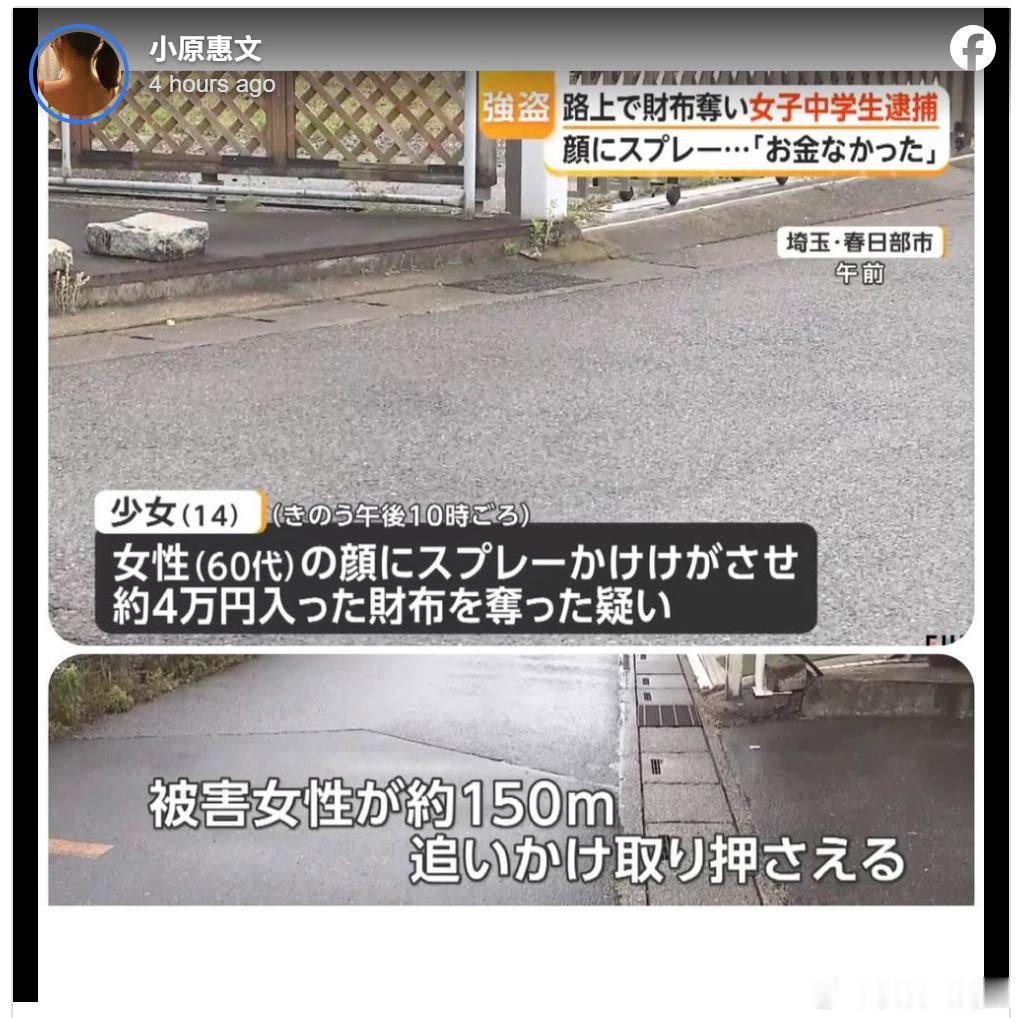 春日部“战斗力爆表”大妈！遭14岁少女抢劫后狂追150米 当场将其制服海外新鲜事