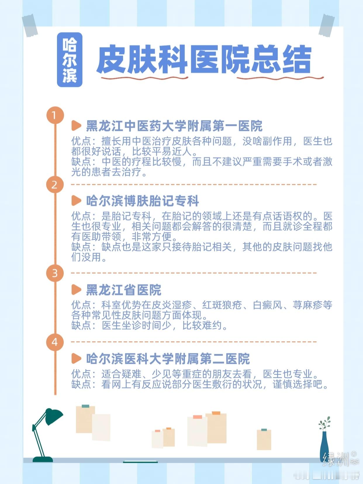 哈尔滨医院皮肤科总结 🎈黑龙江中医药大学附属第一医院地址：黑龙江省哈尔滨市香坊