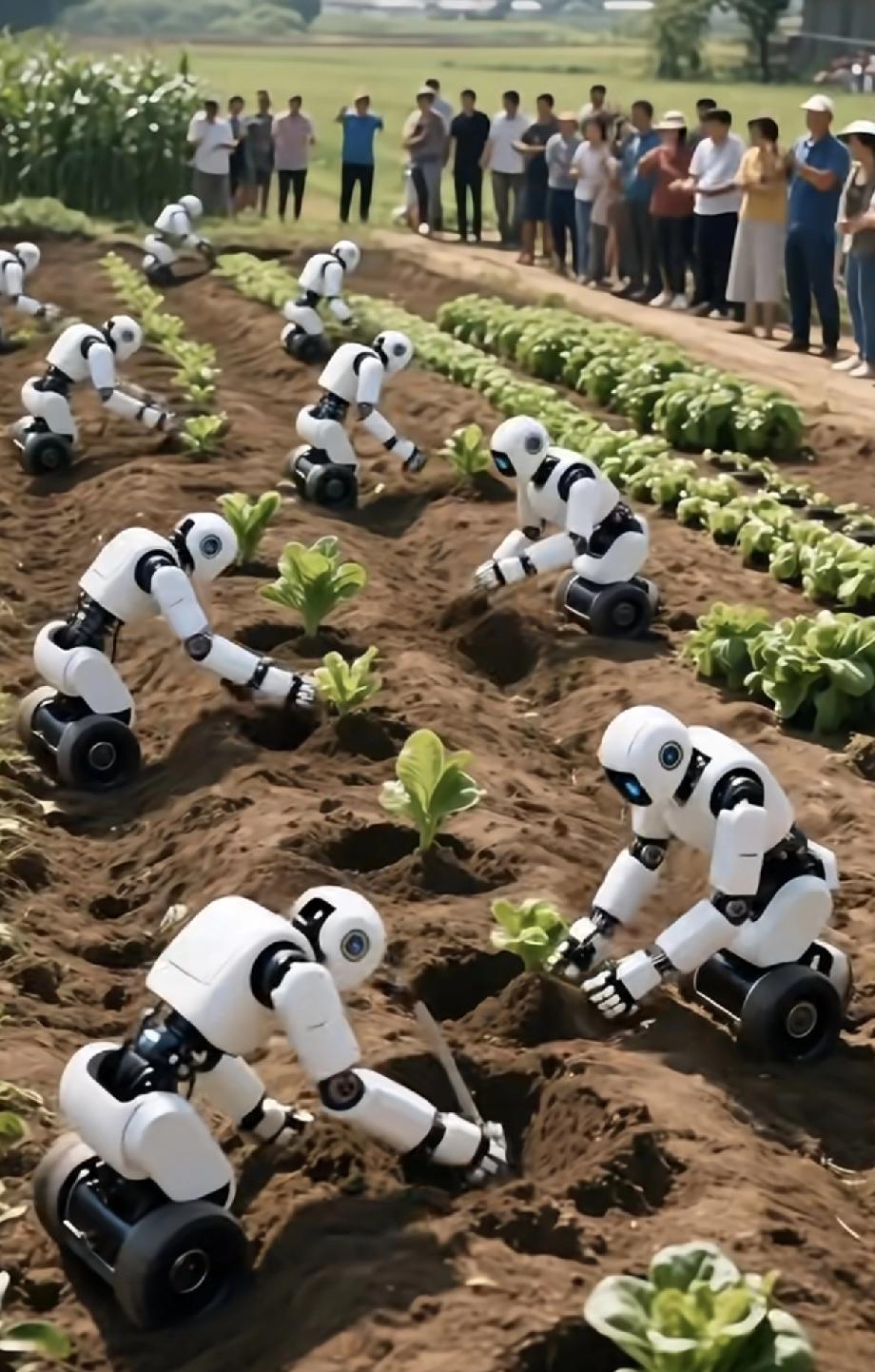 机器人搞这些简单劳动，抢了普通人的饭碗，如果是农民该高兴还是失落呢？

还是想想