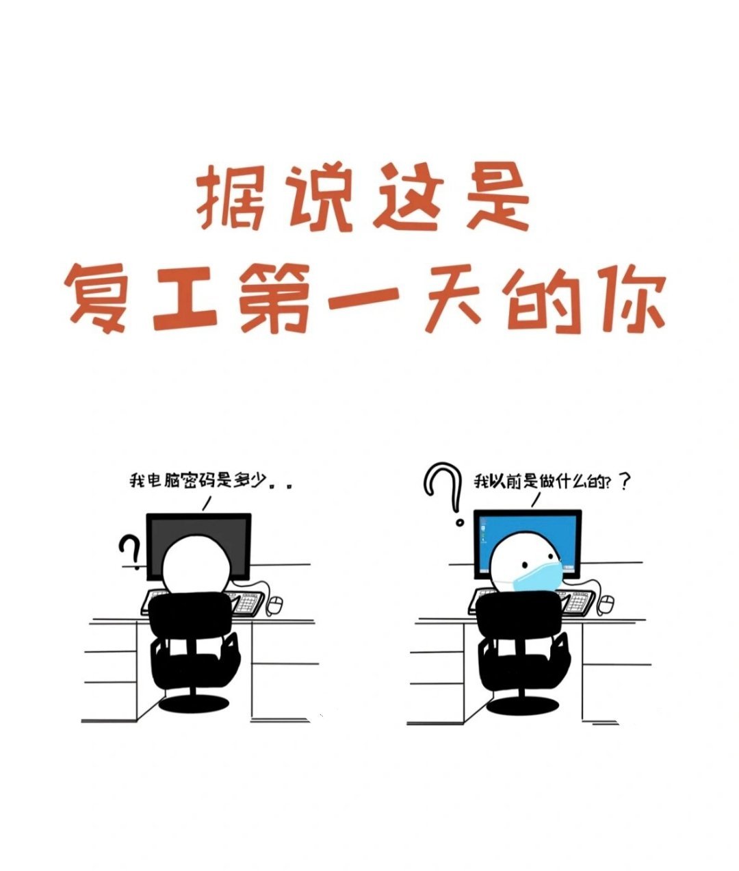 #复工第一天有多难#这是不是复工第一天的你。 ​​​