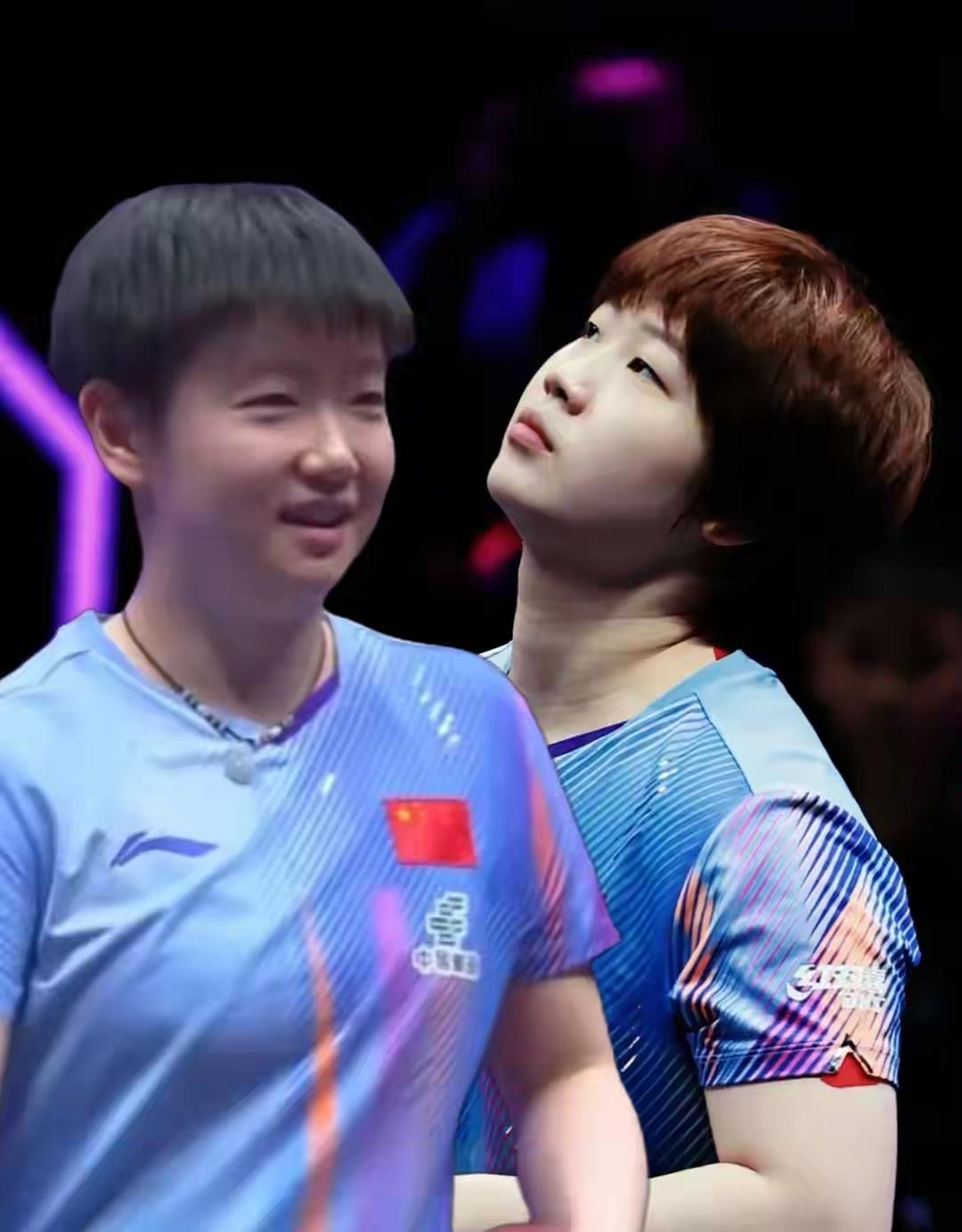 覃予萱止步16强我不心疼，心疼的是孙颖莎与蒯曼有一人也要止步16强。
    莎