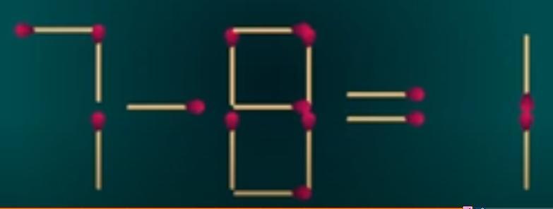 嘿！看过来~这儿是火柴棒摆成的等式“7 - 8 = 1” 。给你出个有趣难题：仅