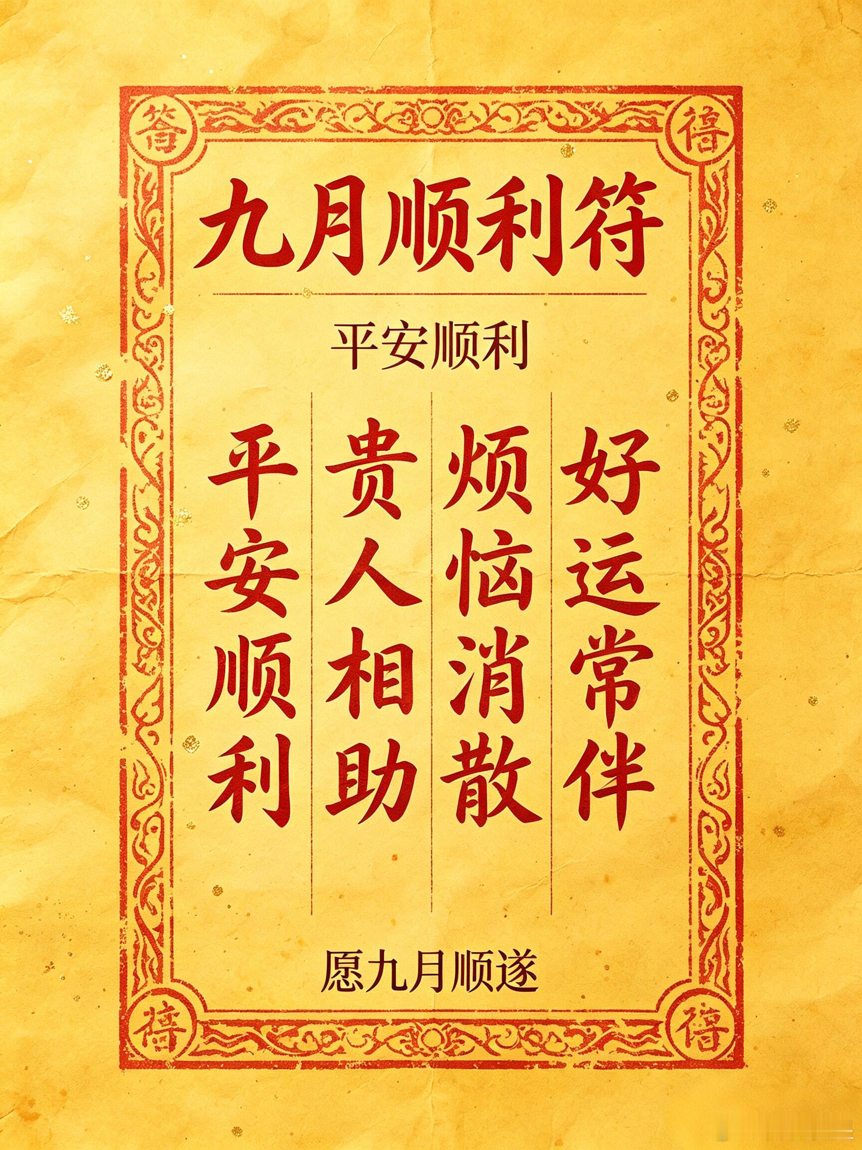 九月顺利符，速速接收！ ​​​