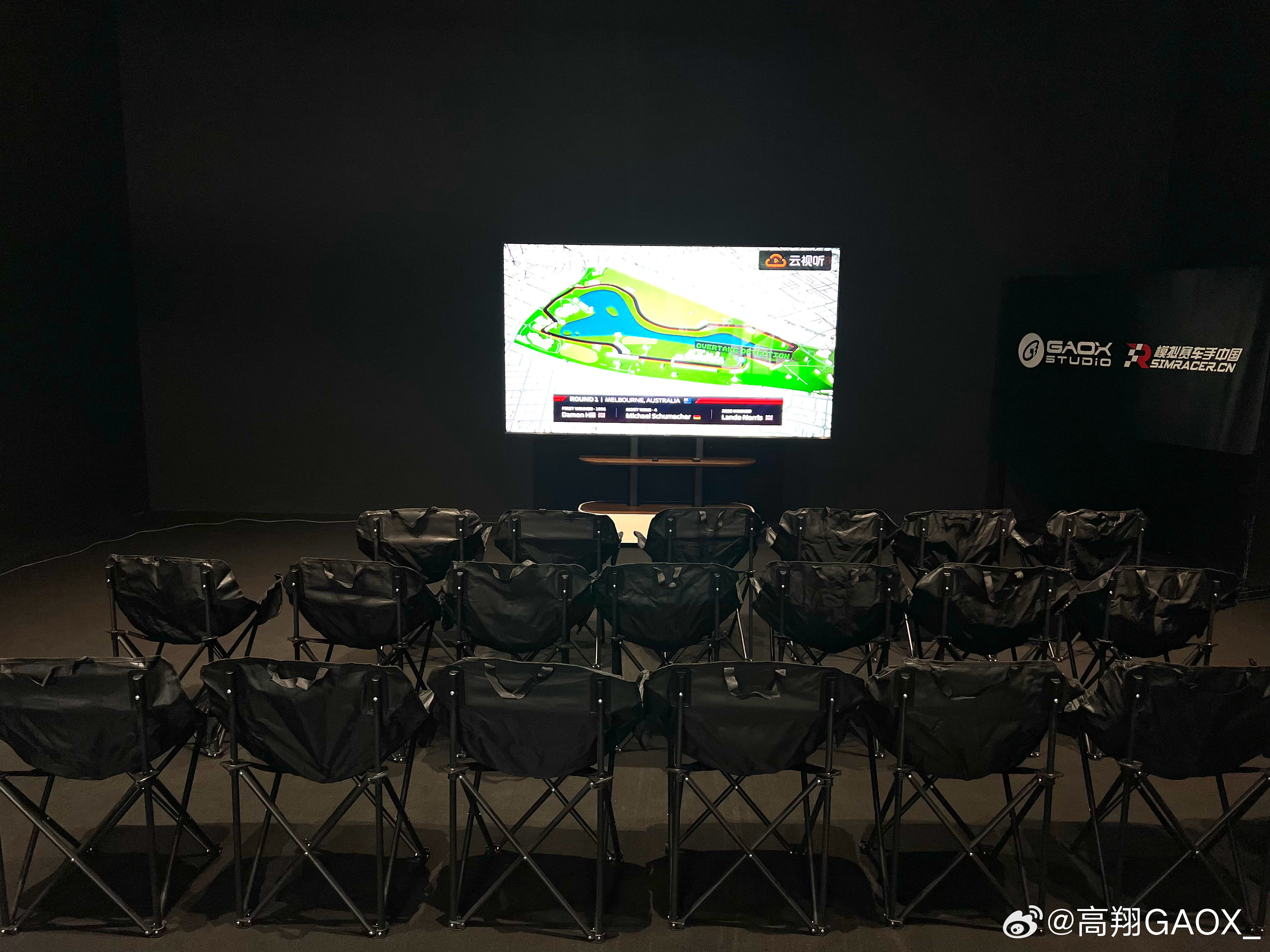 模拟赛车手中国上海店布置了F1观赛区，大家可以一起来观赛，下周上海站也可以凭任意