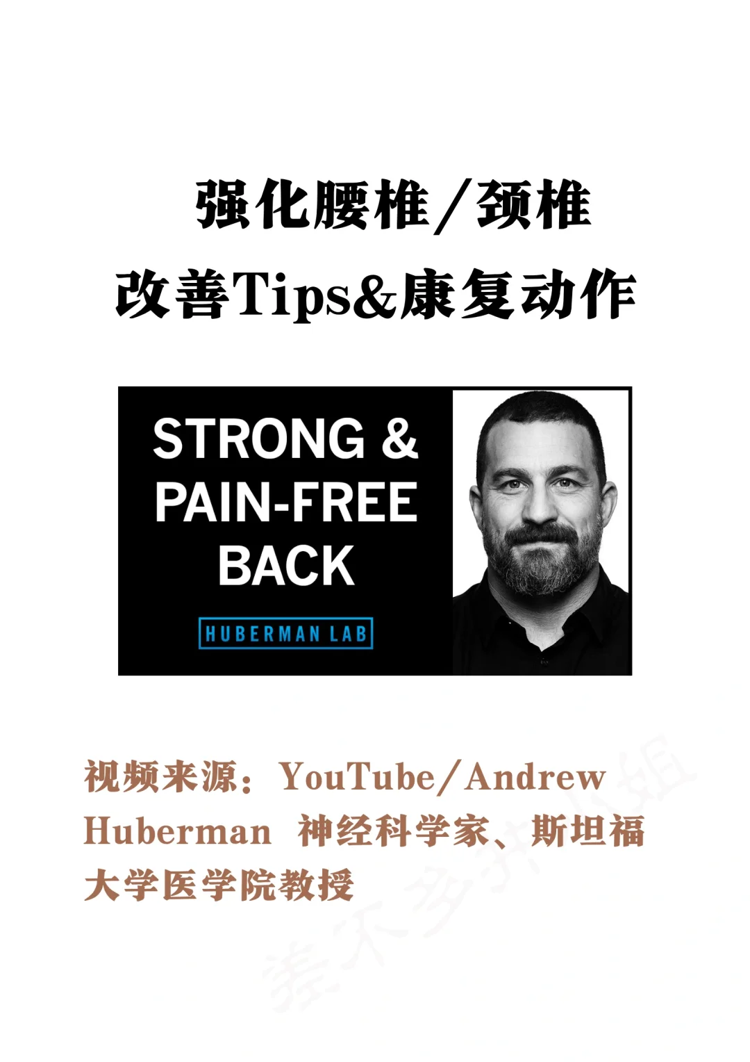 🎓斯坦福教授：如何缓解颈椎&腰椎疼痛❓Tips