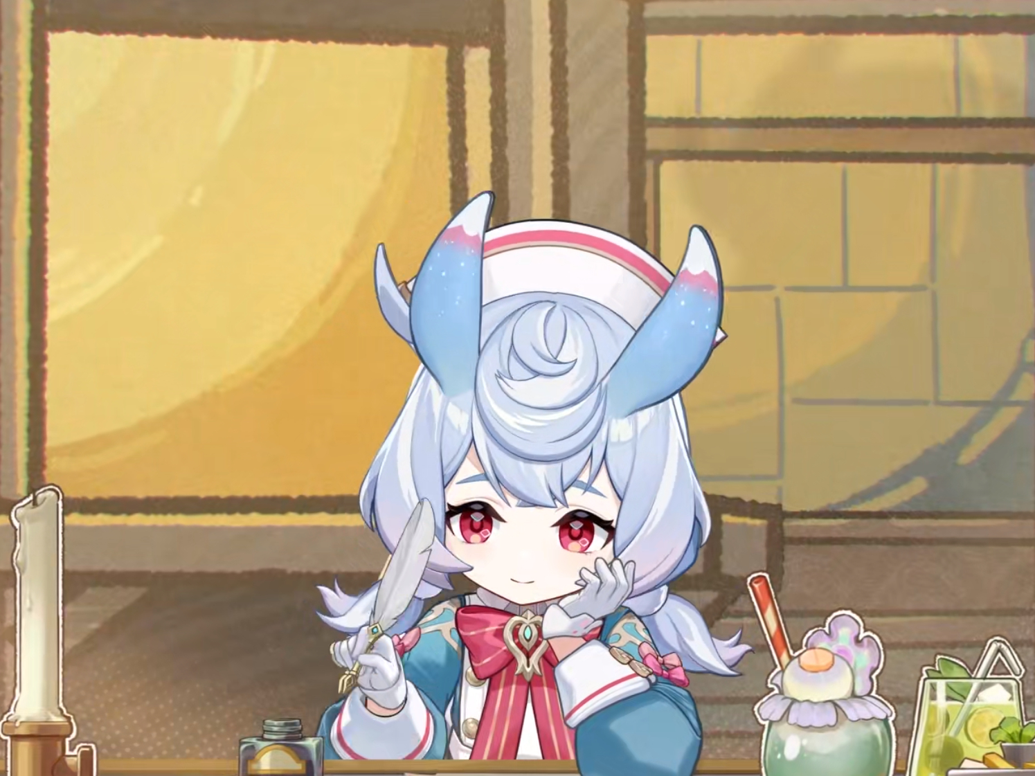 #原神[超话]# 希格雯给那维莱特写信讲述了最近发生的一些事，还说过段时间会和公