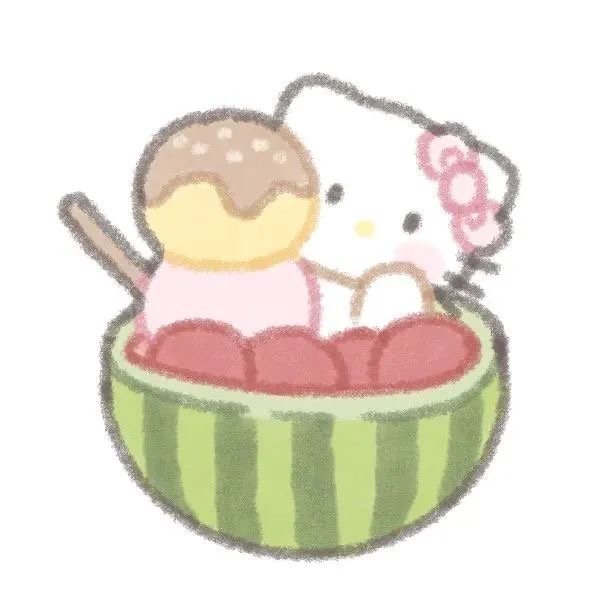 头像｜Hello Kitty&夏日西瓜#热游一夏挑战##超级红人节##夏日次元盛