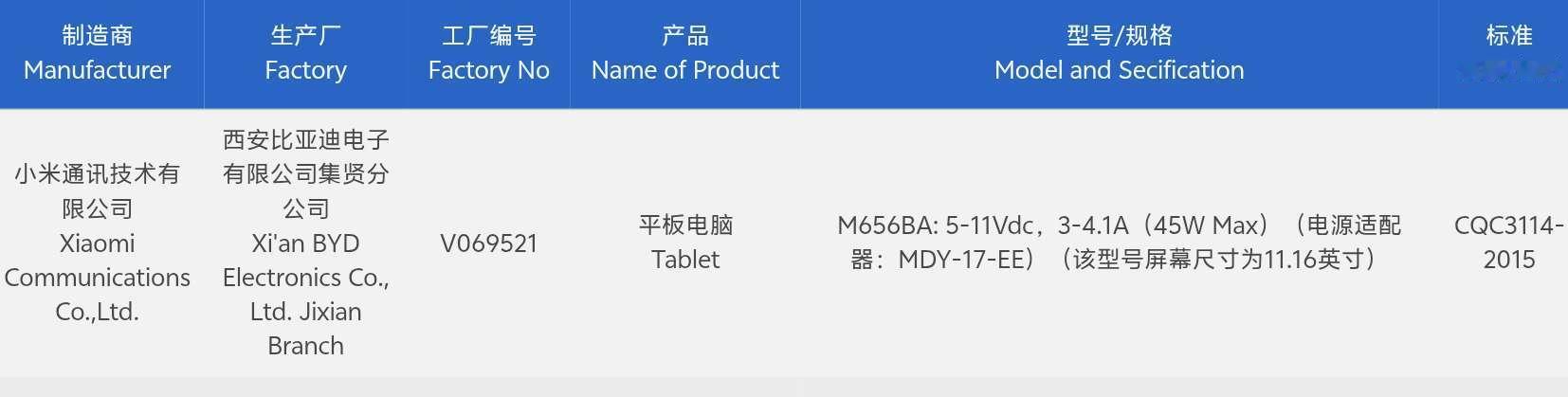 小米平板9/9 Pro，屏幕物理尺寸11.16"，大概率是一块标称11.2"3.