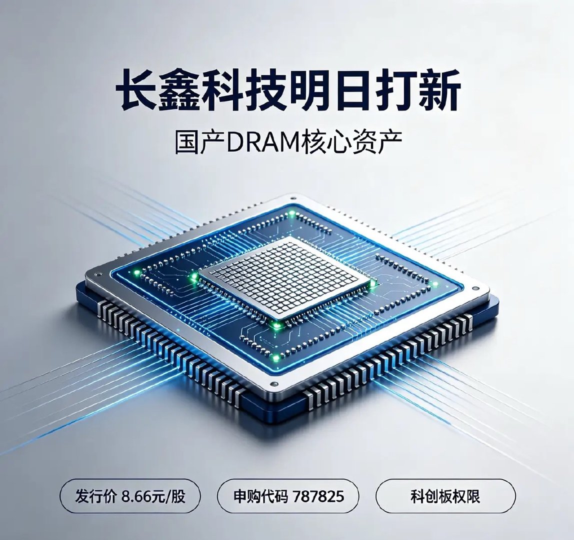 长鑫科技明日打新：国产DRAM“巨无霸”登场7月16日，国产DRAM龙头长鑫科技