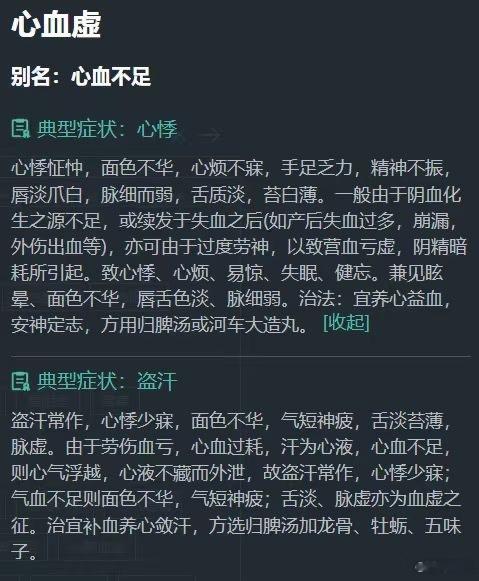 心血虚、心血瘀阻、心肝火旺、心阴不足常见典型症状#健康养生##中医养生##中医学