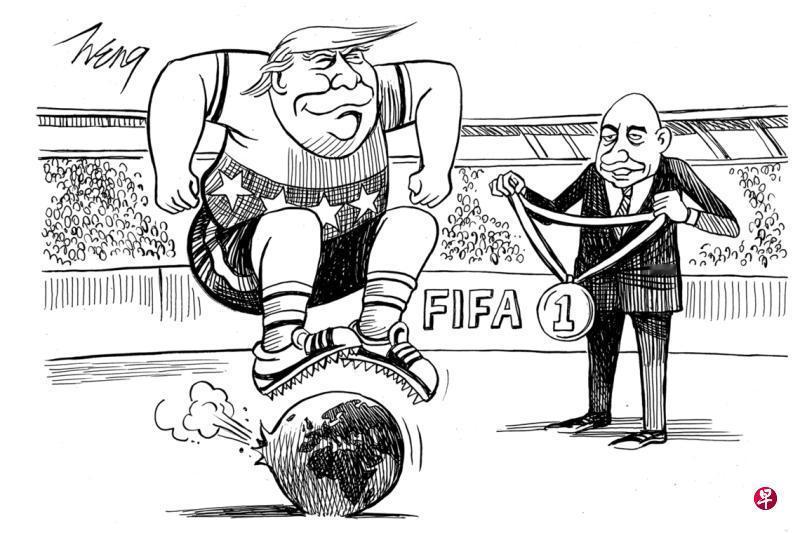 特朗普诺贝尔和平奖没拿到，就给了个这个奖？反正都要给个奖，国际足联居然给特朗普颁