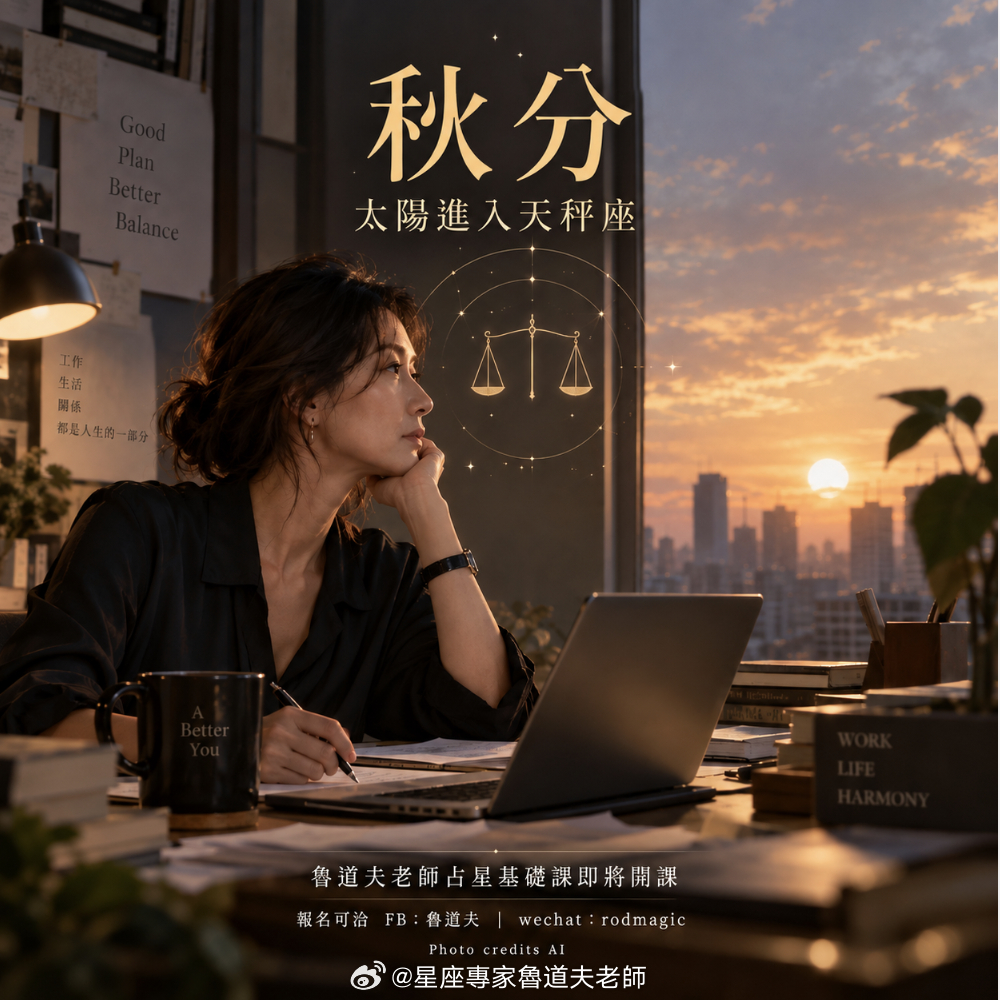 9月23日是传统节气中的秋分，也是占星学中太阳来到回归黄道天秤座的日子。秋分这一