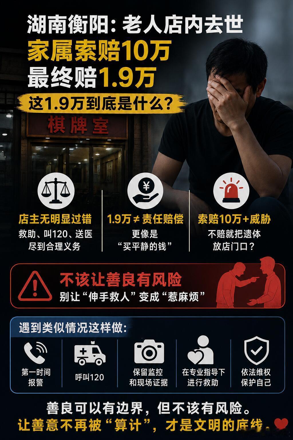 扶老人 赔1.9万该案店家经调解支付1.9万为人道主义补偿，并非法律判决赔偿，依