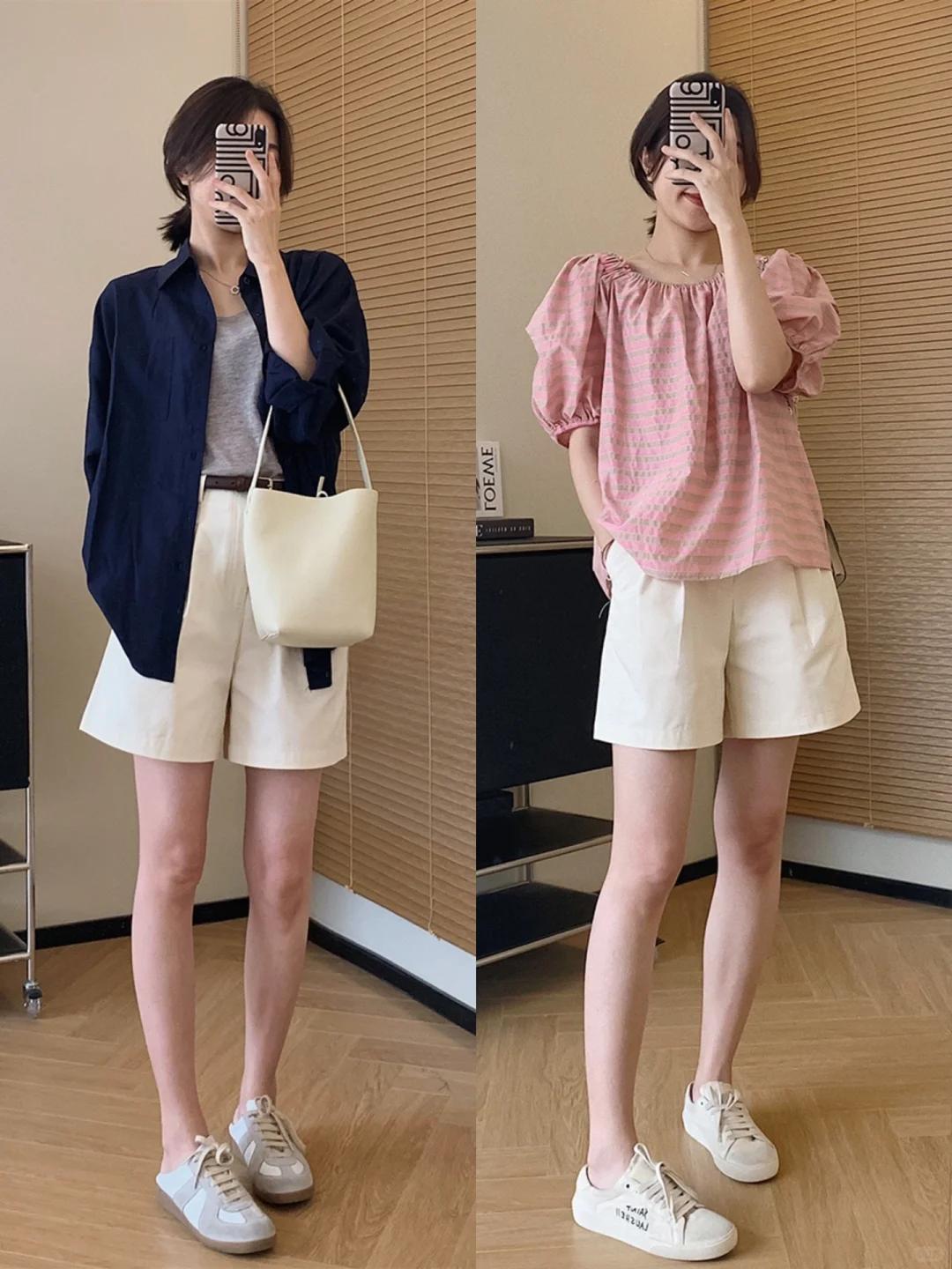 #夏日生活打卡季#夏日炎炎，短裤成为清凉首选。高腰设计拉长腿部线条，展现曼妙身姿
