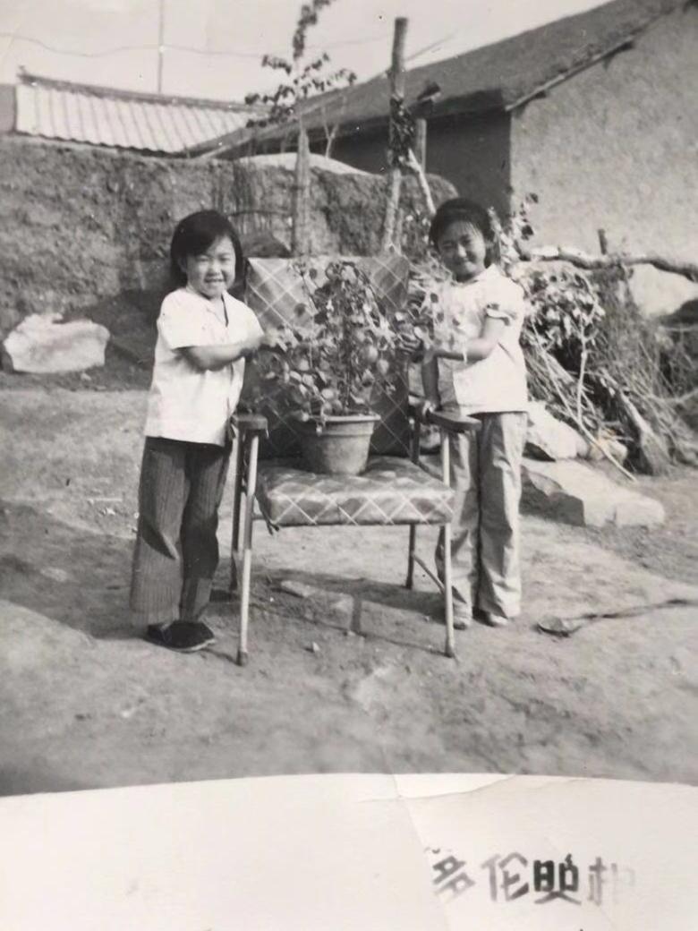 最近总刷到这个音乐，好像不发过不去！1986年在大舅家的院子里拍的，我和姐姐！