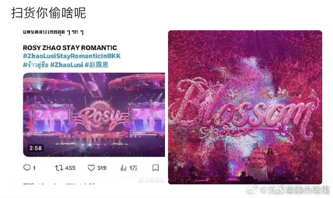 赵露思舞台设计被指和虞书欣演唱会舞台类似，来看看像吗