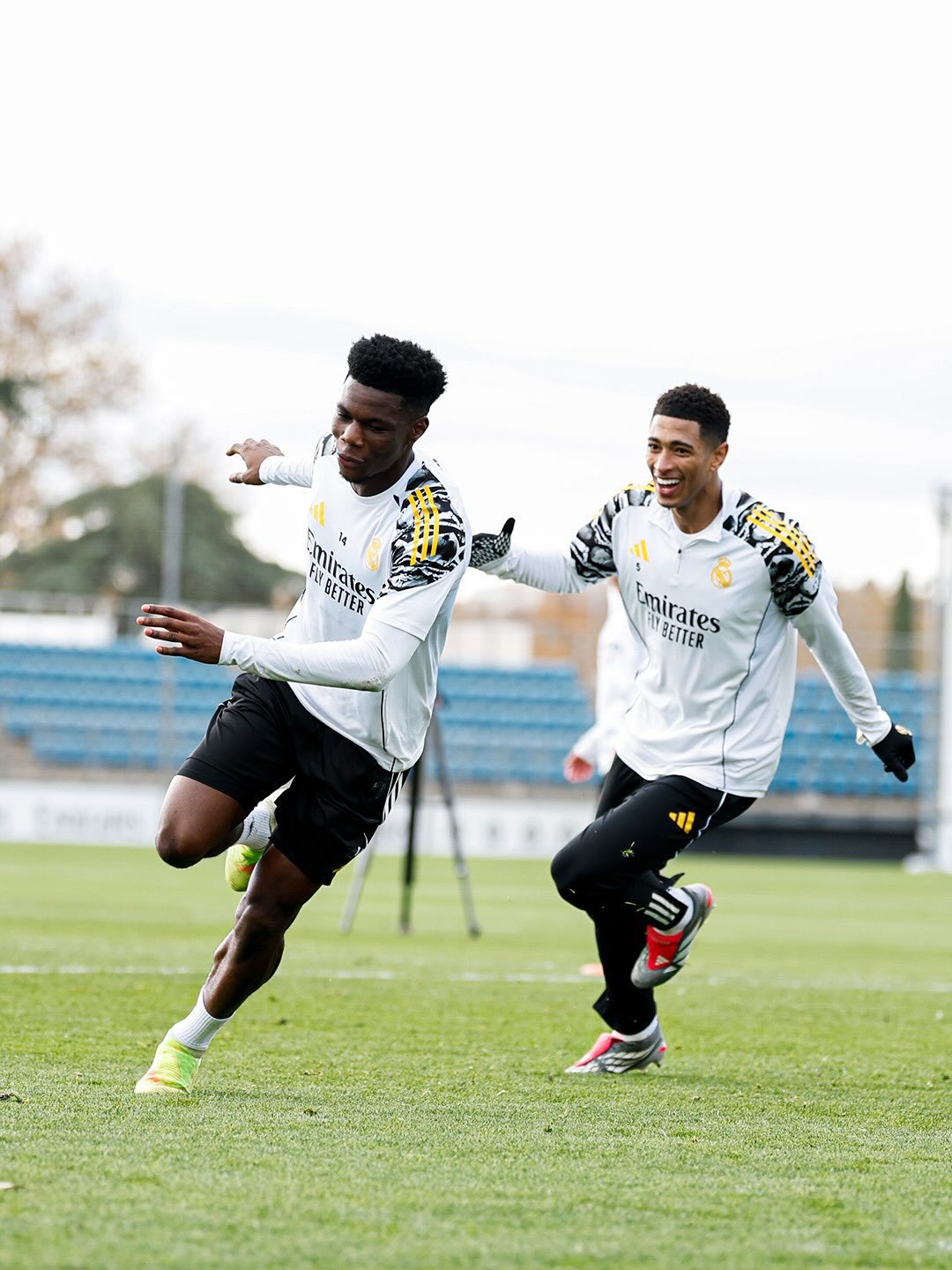 楚阿梅尼&贝林厄姆。😆皇马训练halamadrid