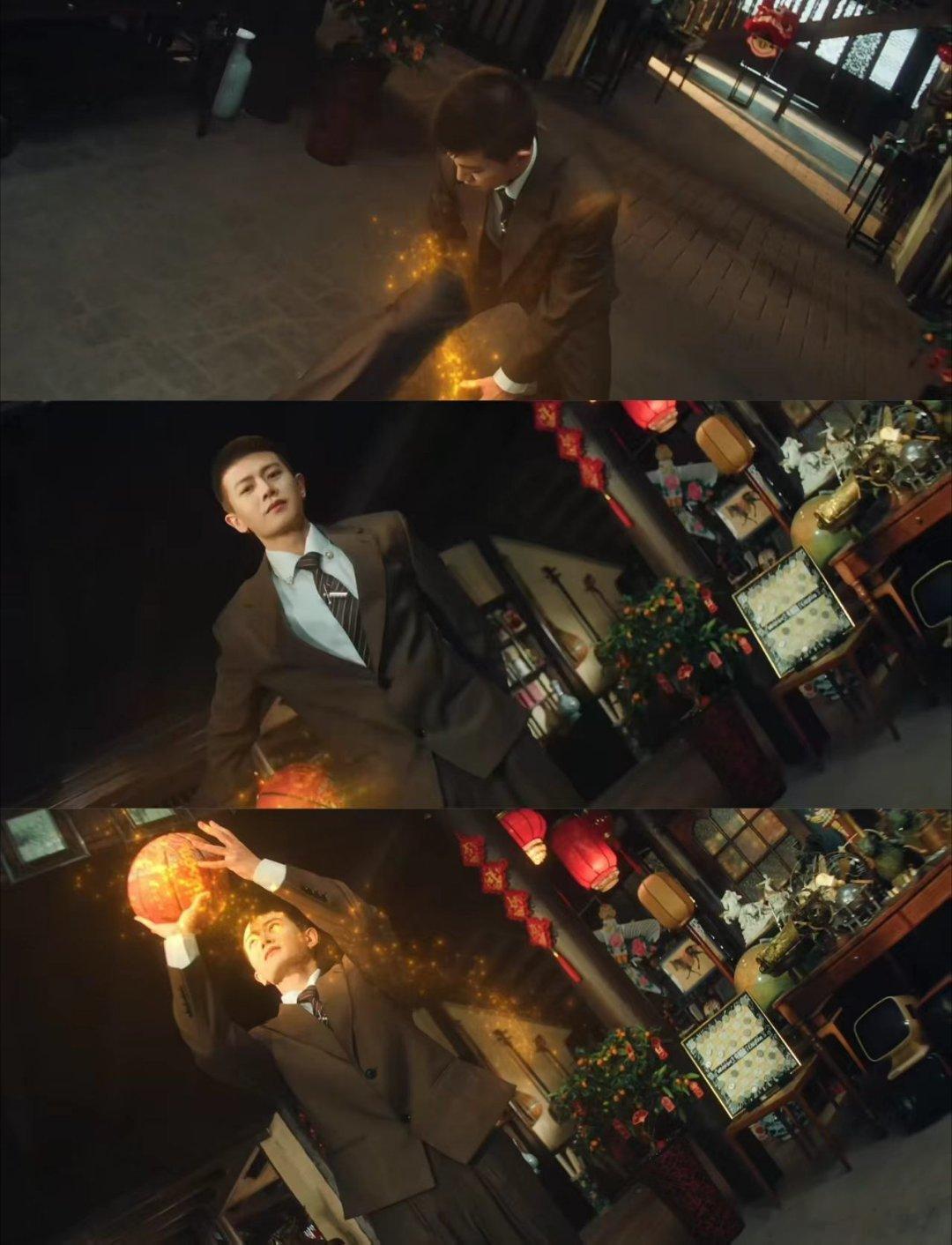 任嘉伦打球已经进化成这样了吗水墨风搭配篮球也太酷了！完全打破艺人跨界刻板印象，这