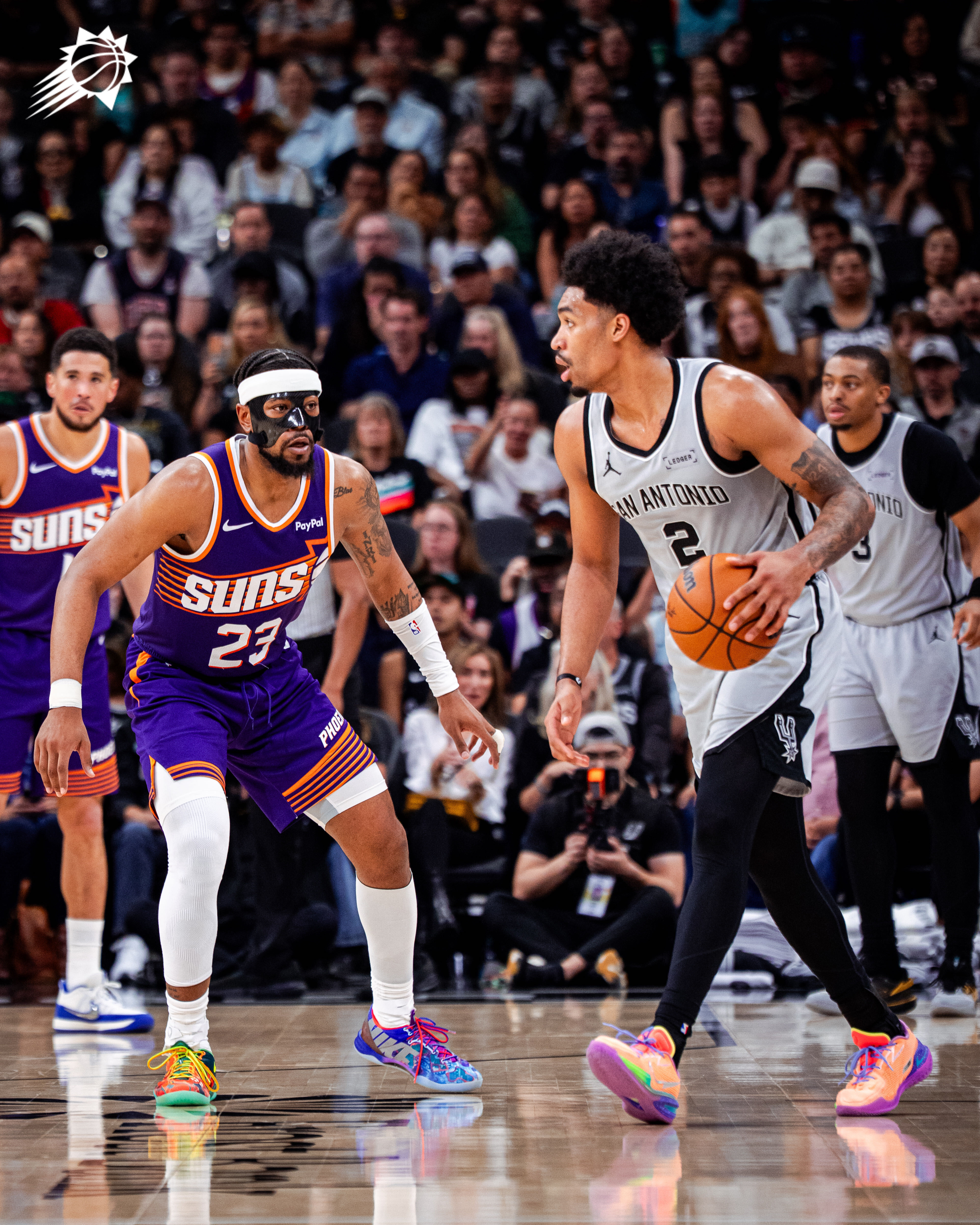 好胜哥的死亡缠绕回来了！活力拉满！抢到前场板，二次进攻打进💪菲尼克斯太阳 ｜旭