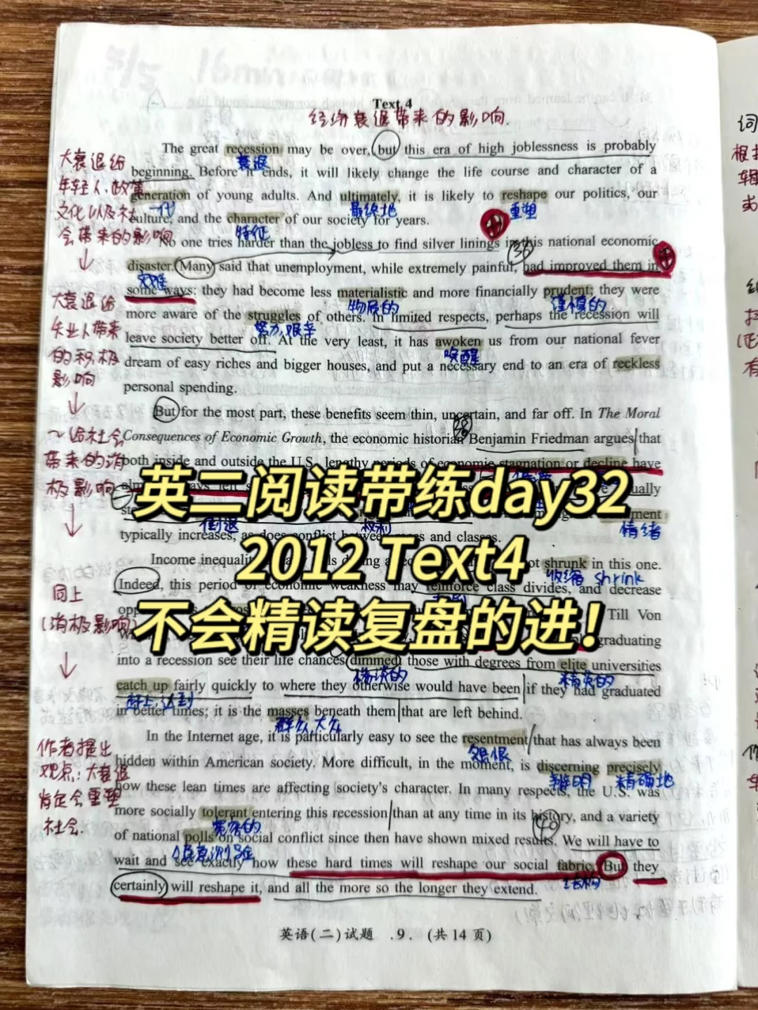 英二2012Text4丨不会精读复盘的进！