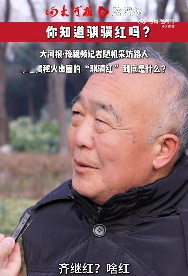 河南大爷问记者骐骥红是哪个单位的郑州街采跨年穿搭遇神回复！大爷盯着记者外套追问骐
