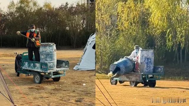 网友称户外露营被工作人员“泼粪”，当地回应：冬季绿化养护，浇的是生物化肥，“按照