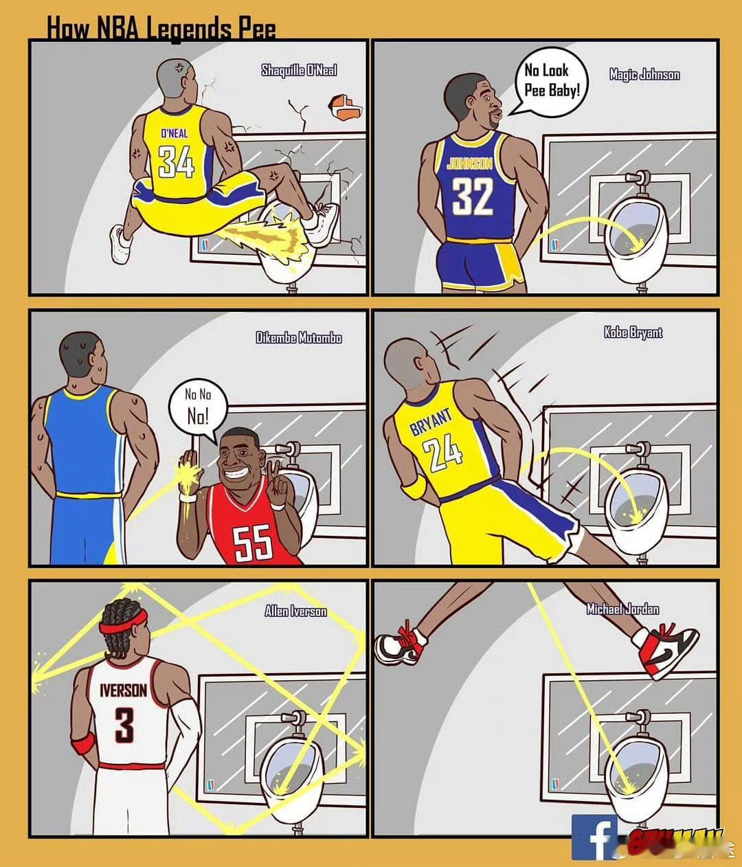 《NBA球员都如何小解》格林洗礼裁判，字母哥直通门户，锡安暴力洗刷…[允悲]#洛
