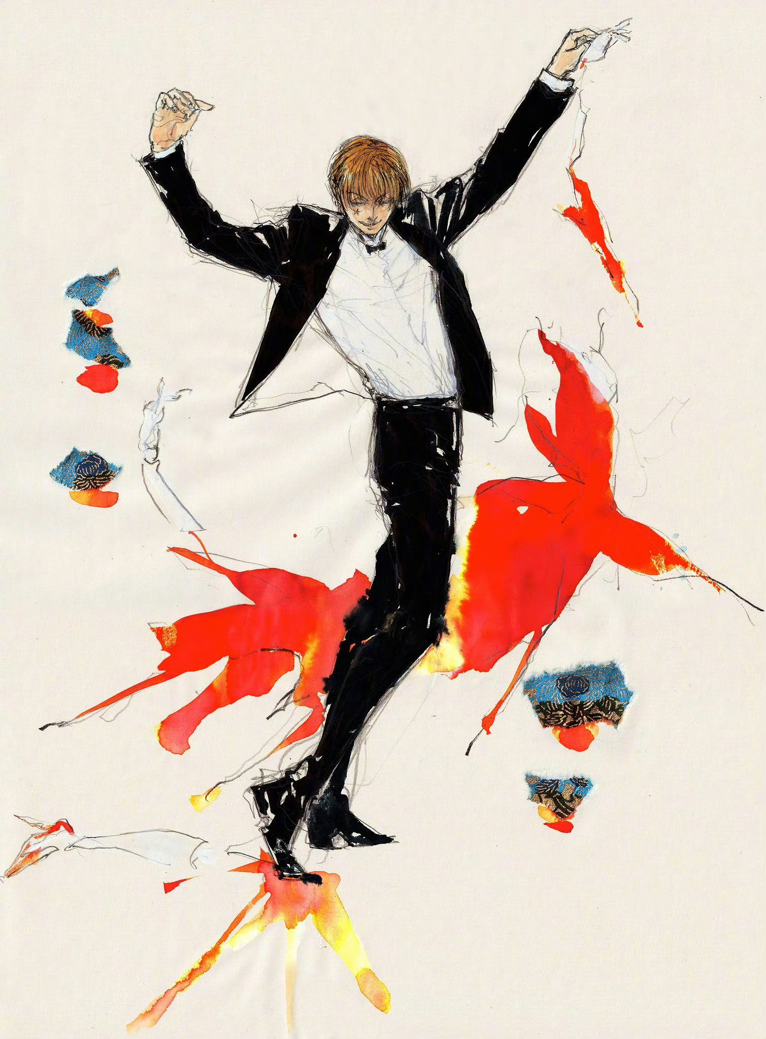 全职猎人西索 MAPPA原画封面上色师「たけじい」绘制的西索太好看了.绘：たけじ