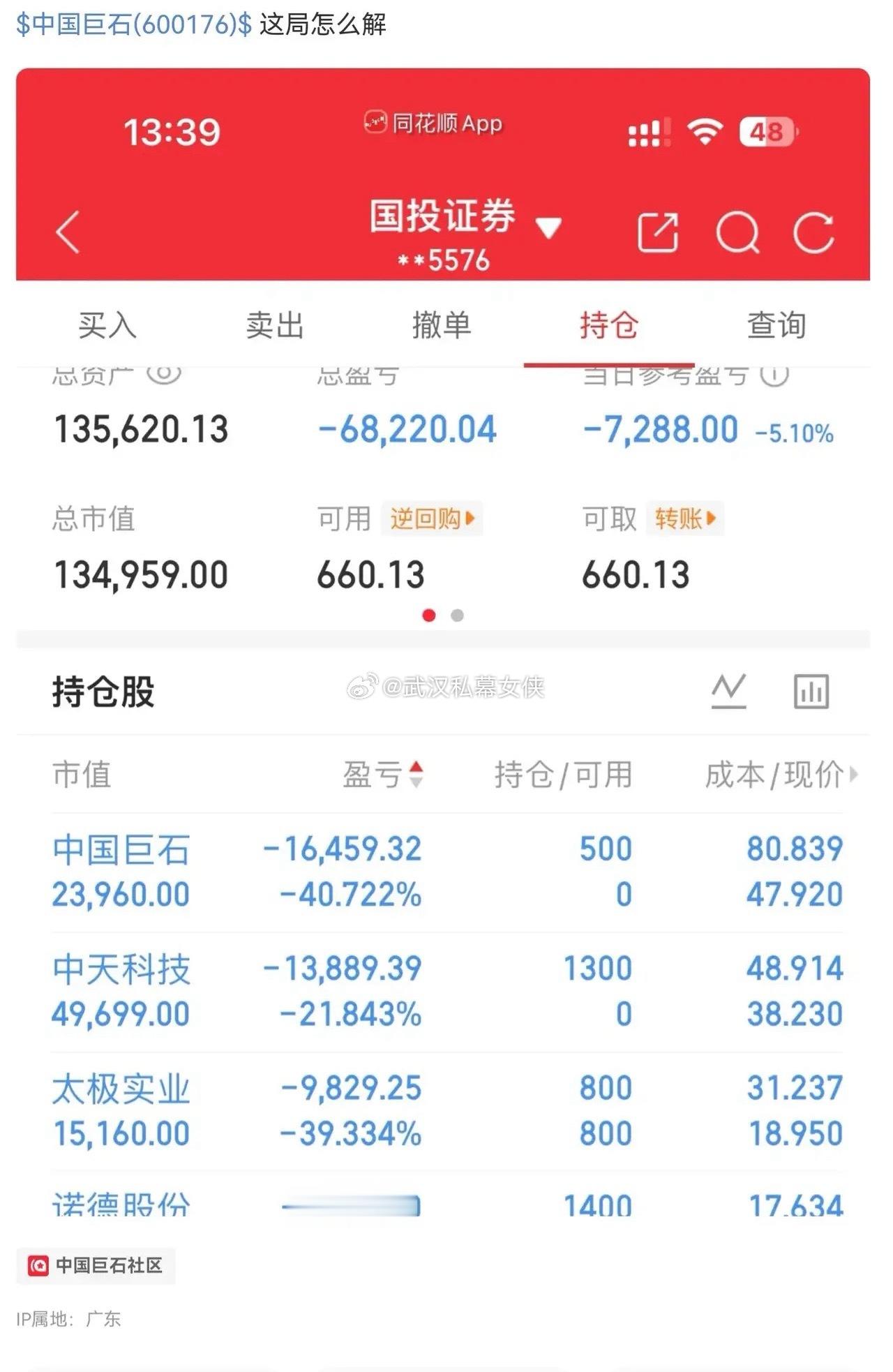 网友从老登转科技直接被挂山头，这种情况还能回本吗 
