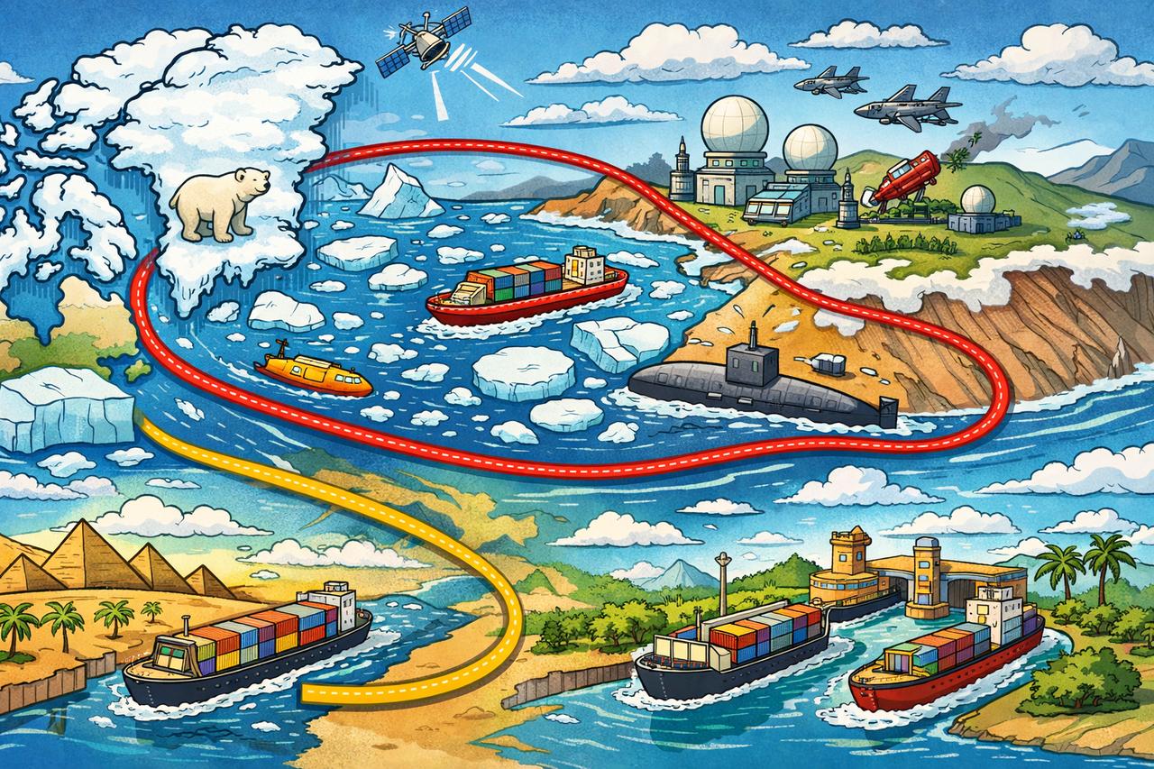 美国对格陵兰岛念念不忘，其实和气候也有关系。
由于全球变暖，北极冰盖加速融化，这