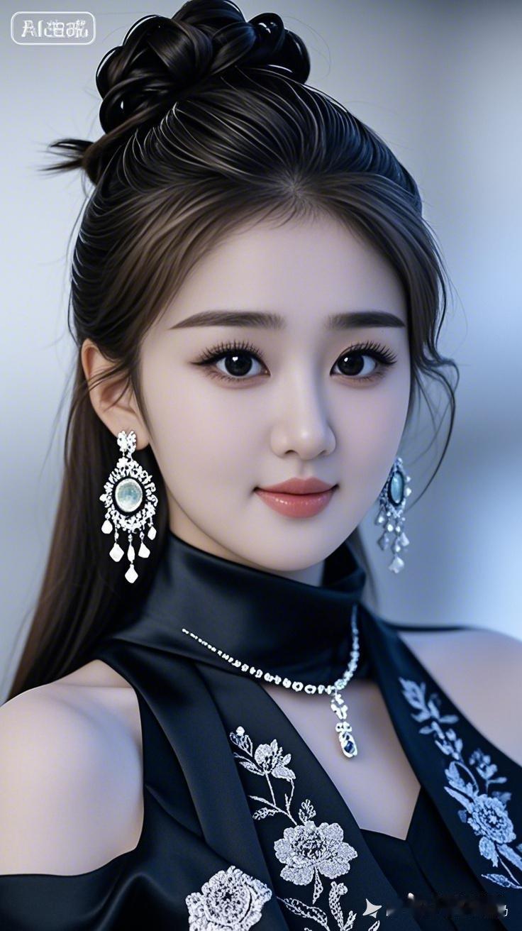 18岁美女优雅温婉，黑棕长直发柔顺亮泽，浓眉大眼明亮有神，肌肤白皙。搭配多款长耳