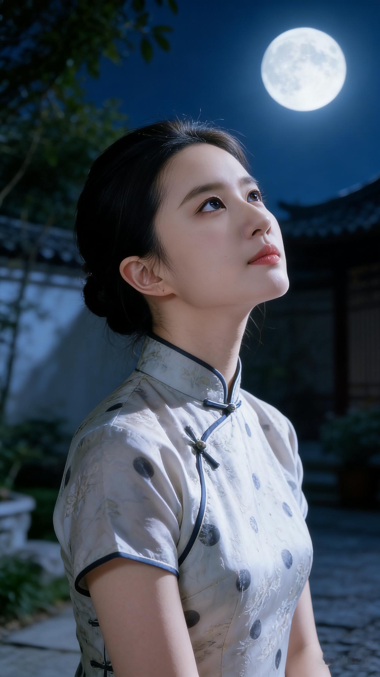 月下美人，古风韵韵，梦回千年国风古代美人 中式古风美人 月下汉服美人 国风中式美