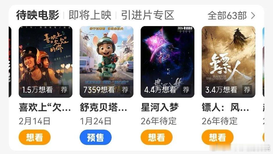 星河如梦上猫眼推荐位了，韩延敢勇闯春节档么拭目以待 