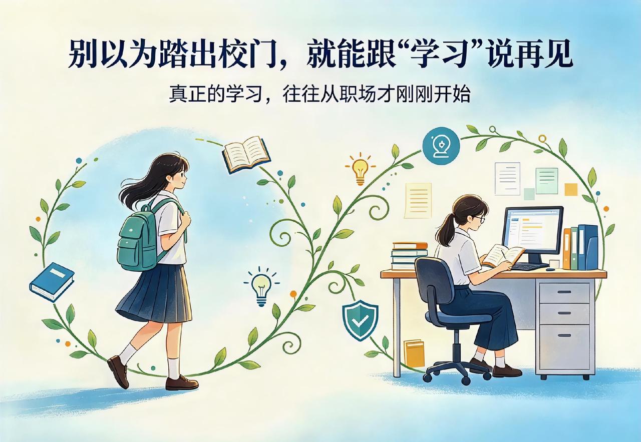 别以为踏出校门，就能跟“学习”说再见。恰恰相反，真正的学习，往往从职场才刚刚开始